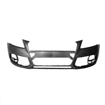 Bumper Cover Front w/o S-Line Pkg w/Headlamp Washer w/o Parking Aid Primed CAPA for Audi Q5 2013-2017