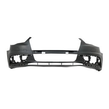Bumper Cover Front w/o Headlamp Washers w/o Parking Aid Primed CAPA for Audi A3 2015-2016