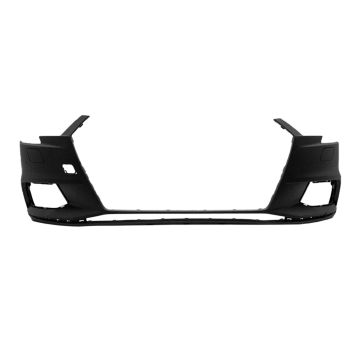 Bumper Cover Front w/o Headlamp Washer w/o Parking Aid Primed for Audi A3 Convertible Sedan 2017-2020