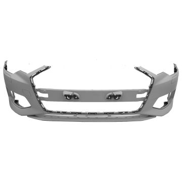 Bumper Cover Front w/o S-Line Pkg w/o Parallel Park Assist Primed CAPA for Audi A6 Quattro 2019-2023