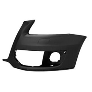 Bumper Cover Front Left w/o S-Line Pkg w/Headlamp Washers w/o Parking Aid Primed for Audi Q5 2009-2012