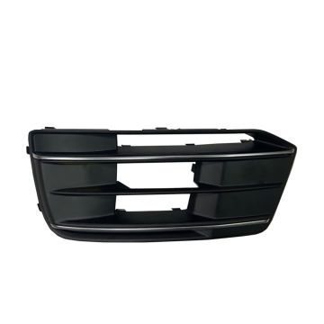 Bumper Insert Front Left Grille w/o Fog Lamps w/o Adaptive Cruise Control Satin Black/Aluminum for Audi Q5 2020