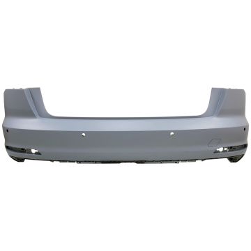 Bumper Cover Rear w/o S-Line Pkg w/o Parallel Park Assist Primed for Audi A6 Quattro 2019-2023