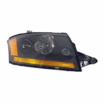 Headlight Assembly Composite Right Xenon w/Black Bezel for Audi TT Quattro 2000-2006