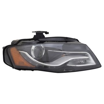 Headlight Assembly Composite Right Xenon w/o Curve Lighting CAPA for Audi A4 S4