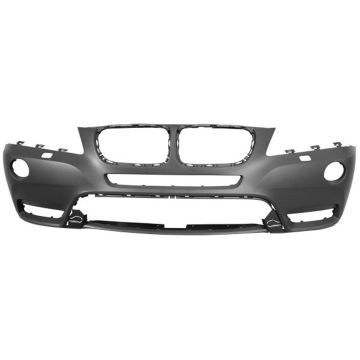 Bumper Cover Front F25 w/o M Pkg w/Headlamp Washer Primed CAPA for BMW X3 2011-2014