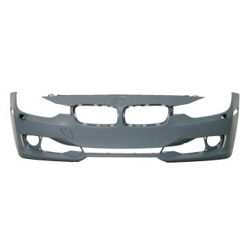 Bumper Cover Front F30 w/Headlamp Washer w/o Park Distance Control Primed for BMW 335i 328i