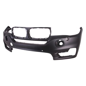 Bumper Cover Front F15 w/Headlamp Washers w/o Park Assist w/o S/V w/o LED Fog Lamps w/o M Sport Package Primed for BMW X5 2014-2018