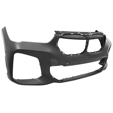 Bumper Cover Front F48 w/M Pkg w/o Headlamp Washer w/Parking Assist Primed for BMW X1 2020-2022