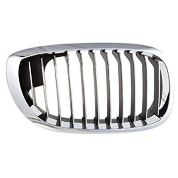 Grille Assembly Right Hood Mounted From 3/03 Chrome/Black for BMW 325Ci 330Ci