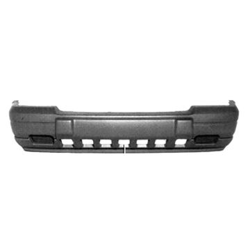 Bumper Cover Front w/o Fog Lamps Textured Argent Primed CAPA for Jeep Grand Cherokee Laredo TSi 1996-1998