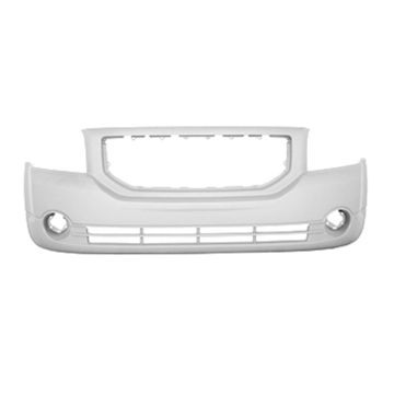 Bumper Cover Front w/Fog Lamps w/o Foam Absorber Primed CAPA for Dodge Caliber SXT SE 2007-2012