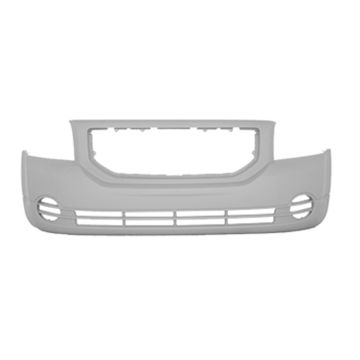 Bumper Cover Front w/o Fog Lamps w/o Foam Absorber Primed CAPA for Dodge Caliber SXT SE 2007-2012