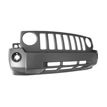 Bumper Cover Front w/o Chrome w/o Tow Hooks Primed for Jeep Patriot 2007-2010