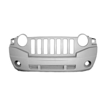 Bumper Cover Front w/o Rallye Pkg Primed CAPA for Jeep Compass 2007-2010