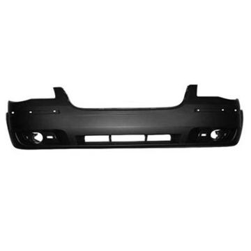 Bumper Cover Front w/o Headlamp Washer w/Chrome Insert Primed CAPA for Chrysler Town & Country 2008-2010