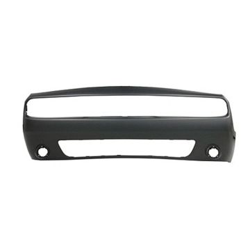 Bumper Cover Front w/o Wide Body Option w/o Fender Flares w/Fog Lamps Primed CAPA for Dodge Challenger 2015-2023