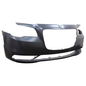 Bumper Cover Front w/o Parking Sensors Primed CAPA for Chrysler 300 S Limited C C Platinum Touring 3.6 Hemi Touring L 2015-2023