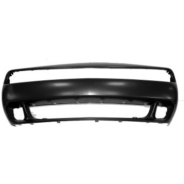Bumper Cover Front w/o Wide Body Option w/o Fender Flares w/o Fog Lamps Primed CAPA for Dodge Challenger 2015-2023