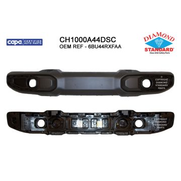 Bumper Cover Front Molded Bumper Molded w/Absorber CAPA for Jeep Wrangler Gladiator