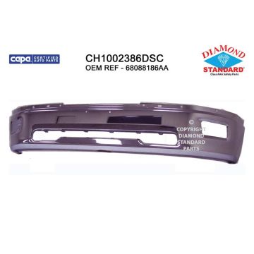 Bumper Face Bar Front w/o Sport Pkg w/Fog Lamps Chrome CAPA for Ram 1500 Dodge Ram 1500