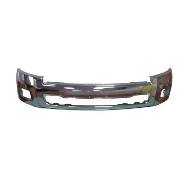 Bumper Face Bar Front w/o Parking Sensors w/Fog Lamps Chrome CAPA for Ram 2500 3500 Dodge Ram 3500 Ram 2500