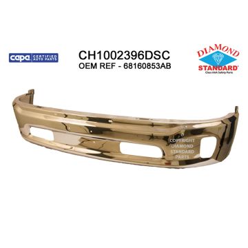 Bumper Face Bar Front w/Fog Lamps Chrome CAPA for Ram 1500 1500 Classic