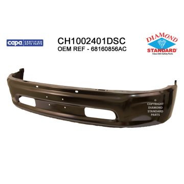Bumper Face Bar Front 2 Piece Bumper w/o Fog Lamps w/o Parking Sensor Black CAPA for Ram 1500 1500 Classic