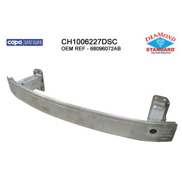 Bumper Cover Reinforcement Front w/o Adaptive Cruise Control w/o Tow Hook CAPA for Jeep Cherokee 2014-2018
