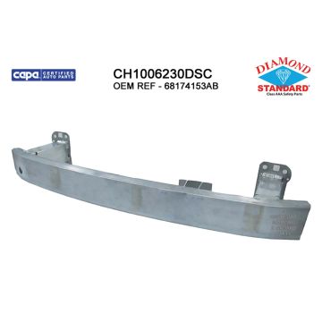 Bumper Cover Reinforcement Front w/Adaptive Cruise Control w/o Tow Hook CAPA for Jeep Cherokee 2014-2018