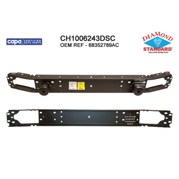 Bumper Cover Reinforcement Front Black Bumper CAPA for Jeep Wrangler Gladiator