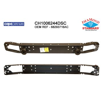 Bumper Cover Reinforcement Front Painted Bumper CAPA for Jeep Wrangler Gladiator