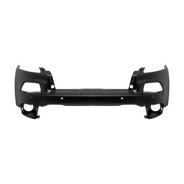 Bumper Cover Front Upper w/Parking Sensor w/o Headlamp Washers w/o Advanced Park Assist System Primed for Jeep Cherokee Limited Sport Latitude Latitude Plus 2014-2018