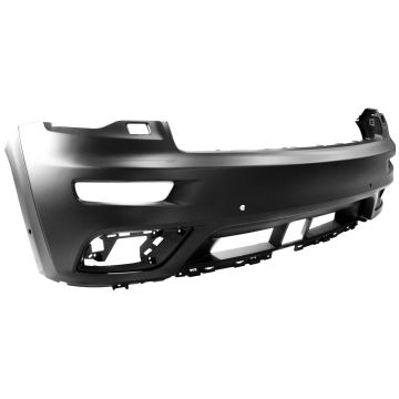 Bumper Cover Front Upper w/Headlamp Washers w/o Adv Park Assist Sys w/Park Assist Primed for Jeep Grand Cherokee Summit 2017-2022