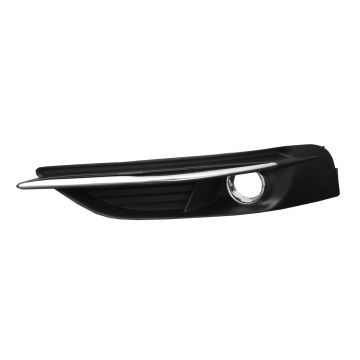 Bumper Insert Front Left Outer Grille w/Fog Lamps Chrome/Black for Chrysler 200 2011-2014