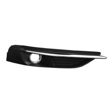 Bumper Insert Front Right Outer Grille w/Fog Lamps Chrome/Black for Chrysler 200 2011-2014