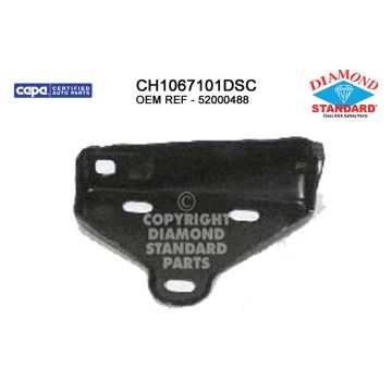 Bumper Bracket Front Right w/o Tow Hook Mounting Arm CAPA for Jeep Cherokee Wagoneer