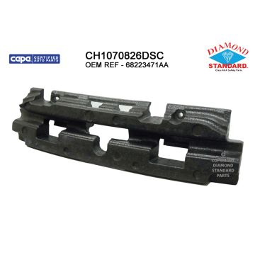 Bumper Impact Absorber Front CAPA for Jeep Grand Cherokee Limited Laredo Summit Overland 2014-2015