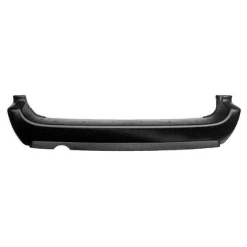 Bumper Cover Rear w/o Chrome Molding w/o Rear Object Sensors w/Black Trim w/o Backup Sensor w/Stow/Go CAPA for Dodge Grand Caravan 2005-2007