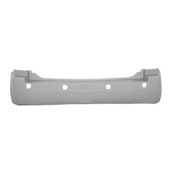 Bumper Cover Rear w/Chrome Strip w/o Hitch Primed CAPA for Jeep Grand Cherokee Limited S Limited 2005-2010