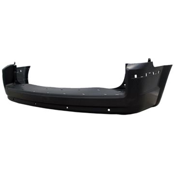 Bumper Cover Rear w/Parking Sensor w/Chrome Insert Primed CAPA for Chrysler Town & Country 2008-2010