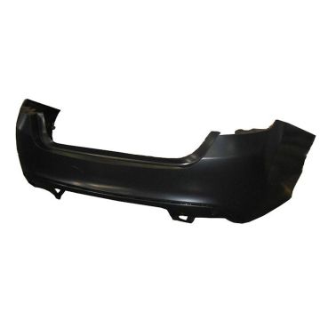 Bumper Cover Rear Dual Exhaust w/o Parallel Park Assist Primed CAPA for Chrysler 200 2015-2017