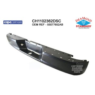 Bumper Face Bar Rear Step Type Argent CAPA for Dodge Dakota Mitsubishi Raider Ram Dakota