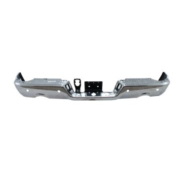 Bumper Face Bar Rear w/Dual Exhaust w/Parking Sensor Chrome CAPA for Dodge Ram 1500 Ram 1500 1500 Classic