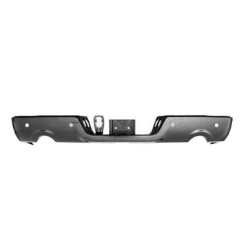 Bumper Face Bar Rear w/Dual Exhaust w/Parking Sensor Primed CAPA for Dodge Ram 1500 Ram 1500 1500 Classic