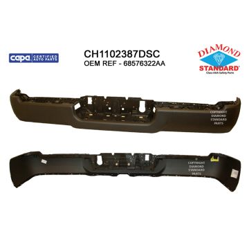 Bumper Face Bar Rear Primed CAPA for Ram 2500 Power Wagon HD Power Wagon 2019-2024