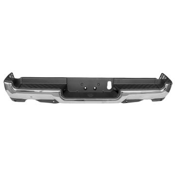 Bumper Assembly Rear Dual Exhaust w/o Adv Park w/Park Snsr Chrome for Ram 1500 2019-2024