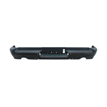 Bumper Assembly Rear Dual Exhaust w/Adv Park w/Parking Sensor w/o Lamps Black CAPA for Ram 1500 Rebel 2019-2024