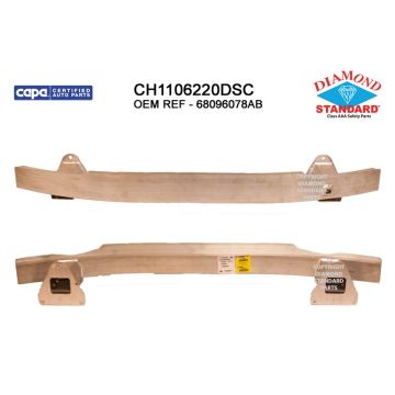 Bumper Cover Reinforcement Rear CAPA for Jeep Cherokee Limited Sport Limited Premium Latitude North Overland Limited Plus Latitude Plus 2014-2018