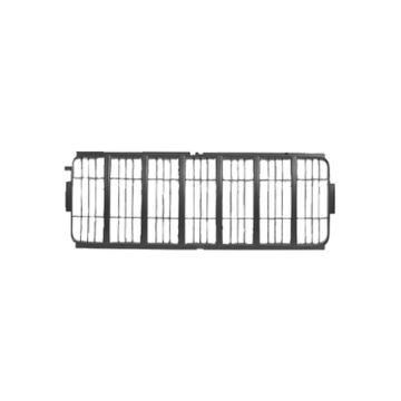 Grille Assembly Grille Insert Matte-Black CAPA for Jeep Liberty 2002-2004